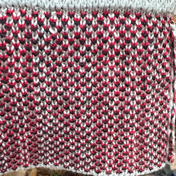 Anthropologie Moth Black and Red Aztec Patterned Sweater Coat - Picture 6 of 10